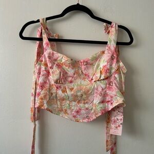 Flowered Crop Top